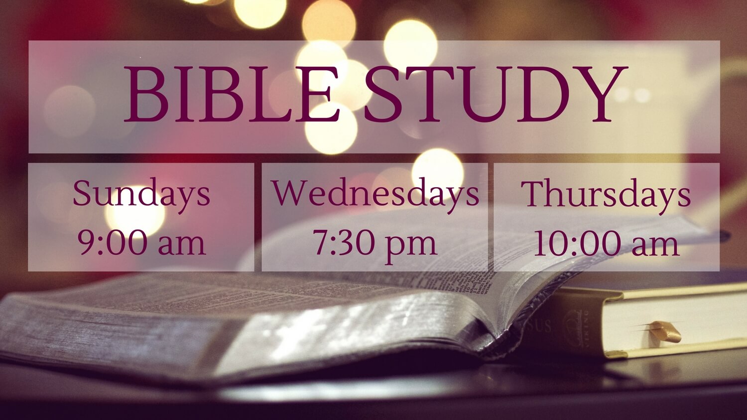 wednesday bible study near me